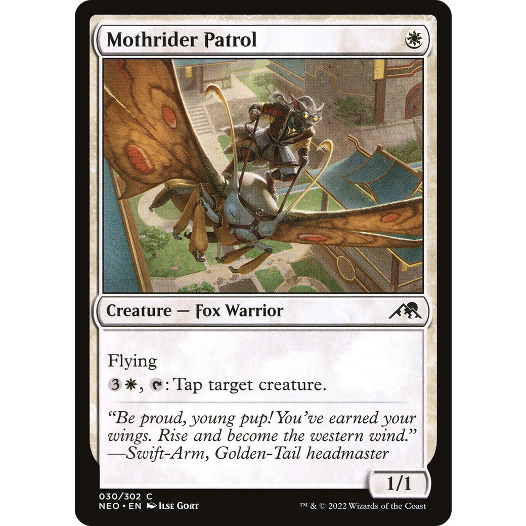 Mothrider Patrol (Kamigawa: Neon Dynasty) Light Play Foil