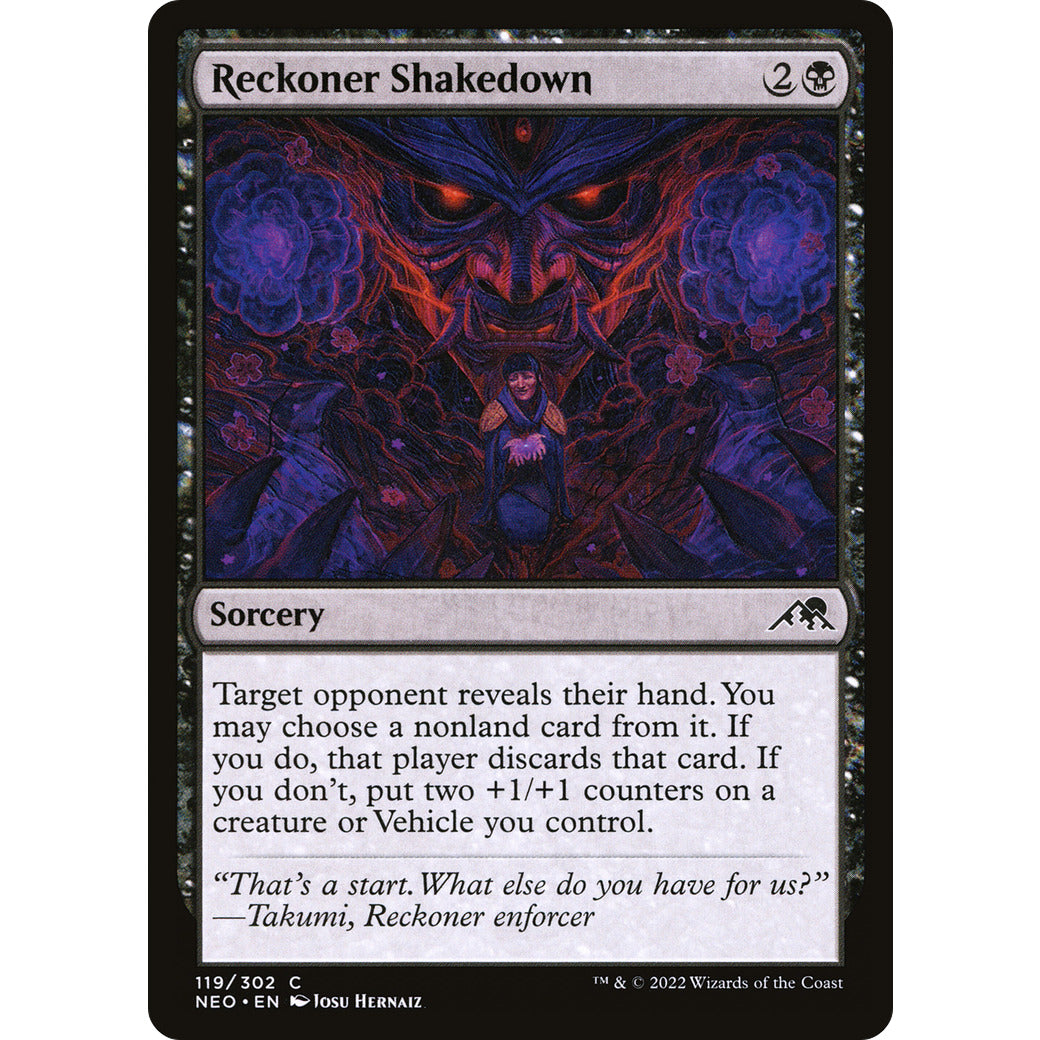 Reckoner Shakedown (Kamigawa: Neon Dynasty) Light Play Foil
