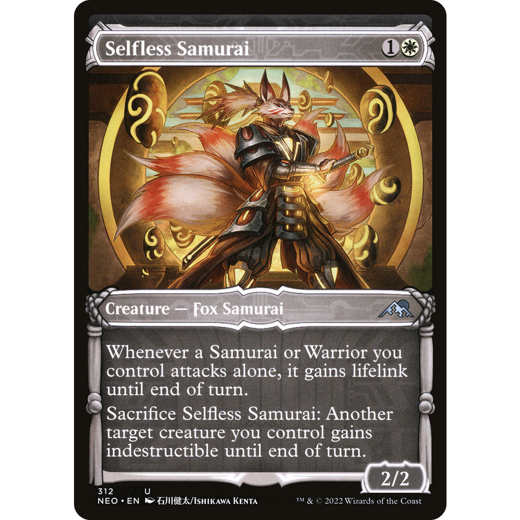 Selfless Samurai (Showcase) (Kamigawa: Neon Dynasty) Near Mint Foil