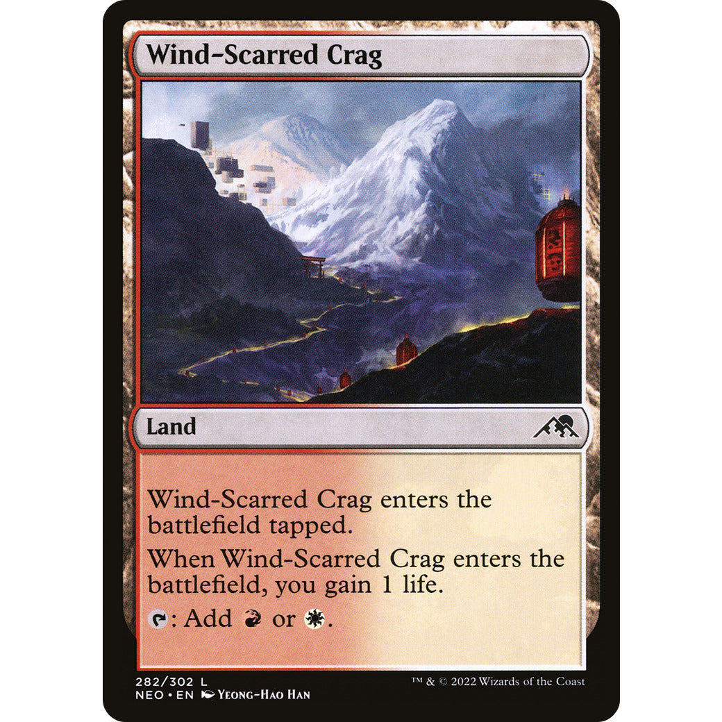 Wind-Scarred Crag (Kamigawa: Neon Dynasty) Near Mint Foil