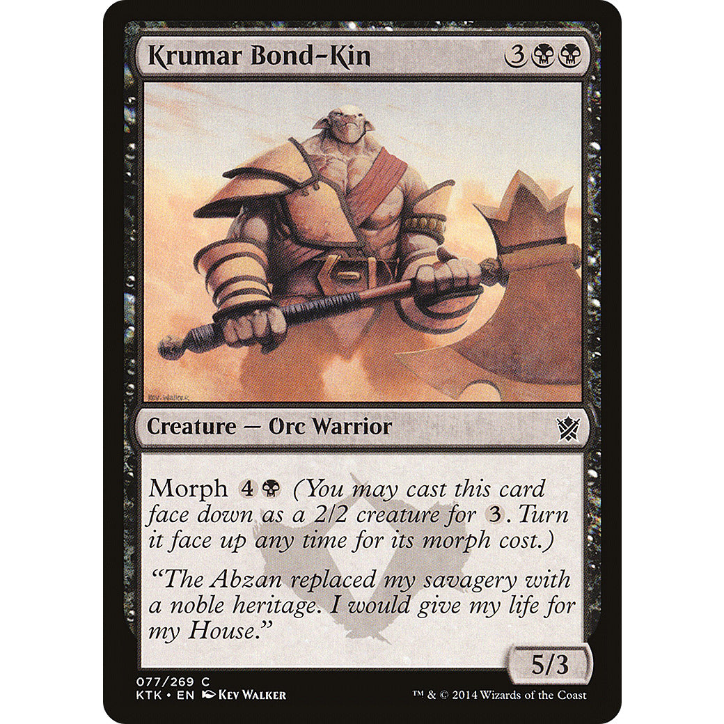 Krumar Bond-Kin (Khans of Tarkir) Light Play Foil