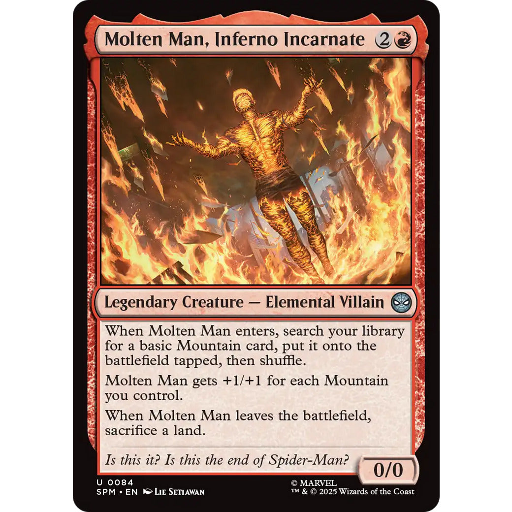 Molten Man, Inferno Incarnate (Marvel's Spider-Man) Near Mint Foil