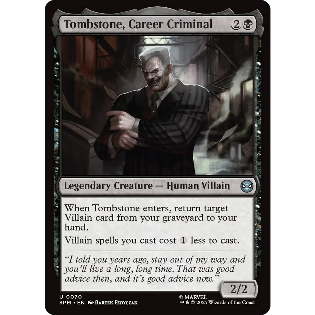 Tombstone, Career Criminal (Marvel's Spider-Man) Near Mint Foil