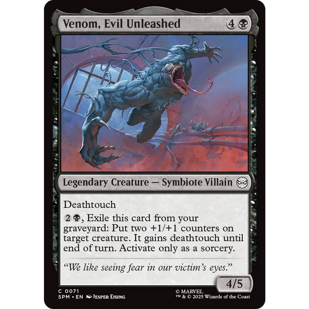 Venom, Evil Unleashed (Marvel's Spider-Man) Near Mint Foil