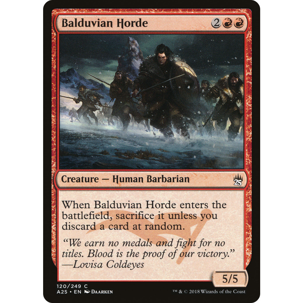 Balduvian Horde (Masters 25) Light Play Foil