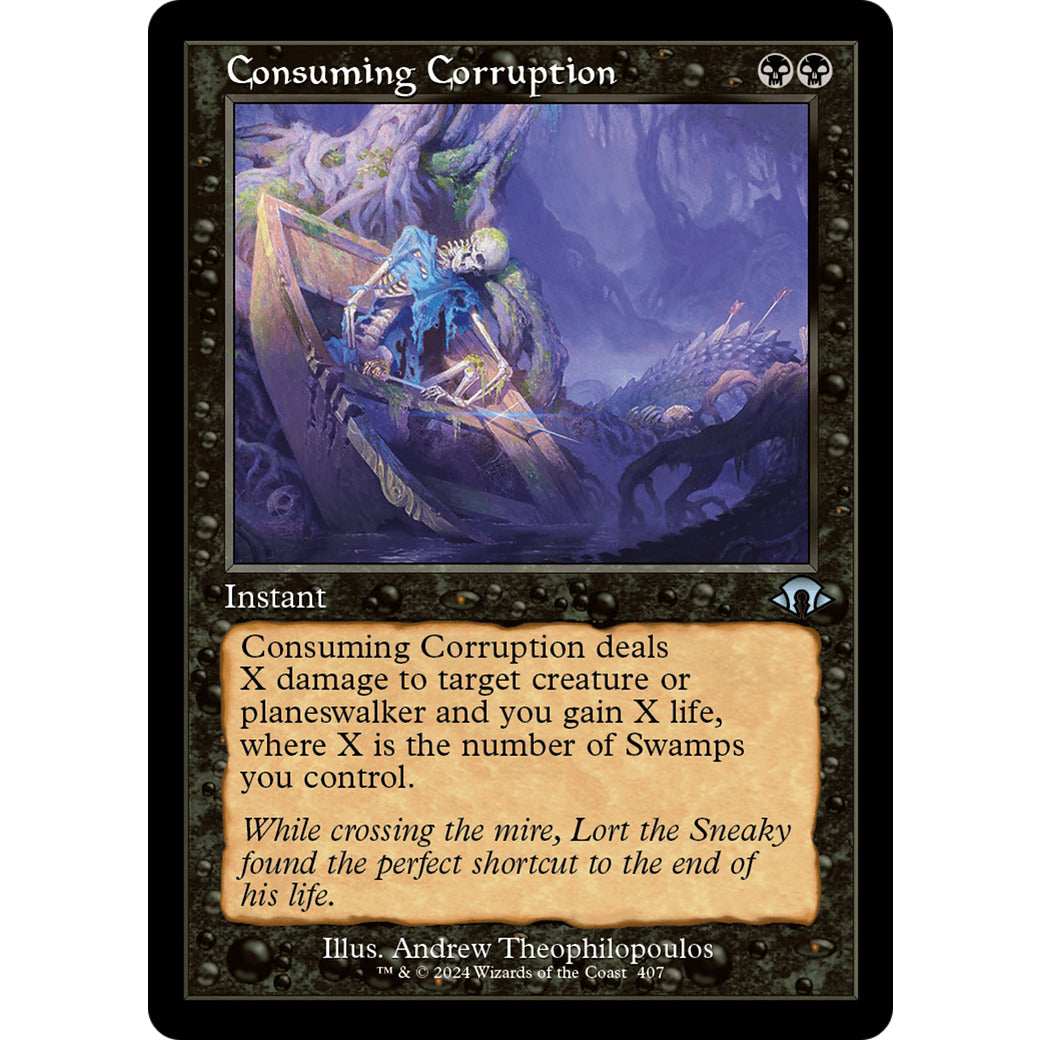 Consuming Corruption (Retro Frame) (Modern Horizons 3) Light Play Foil