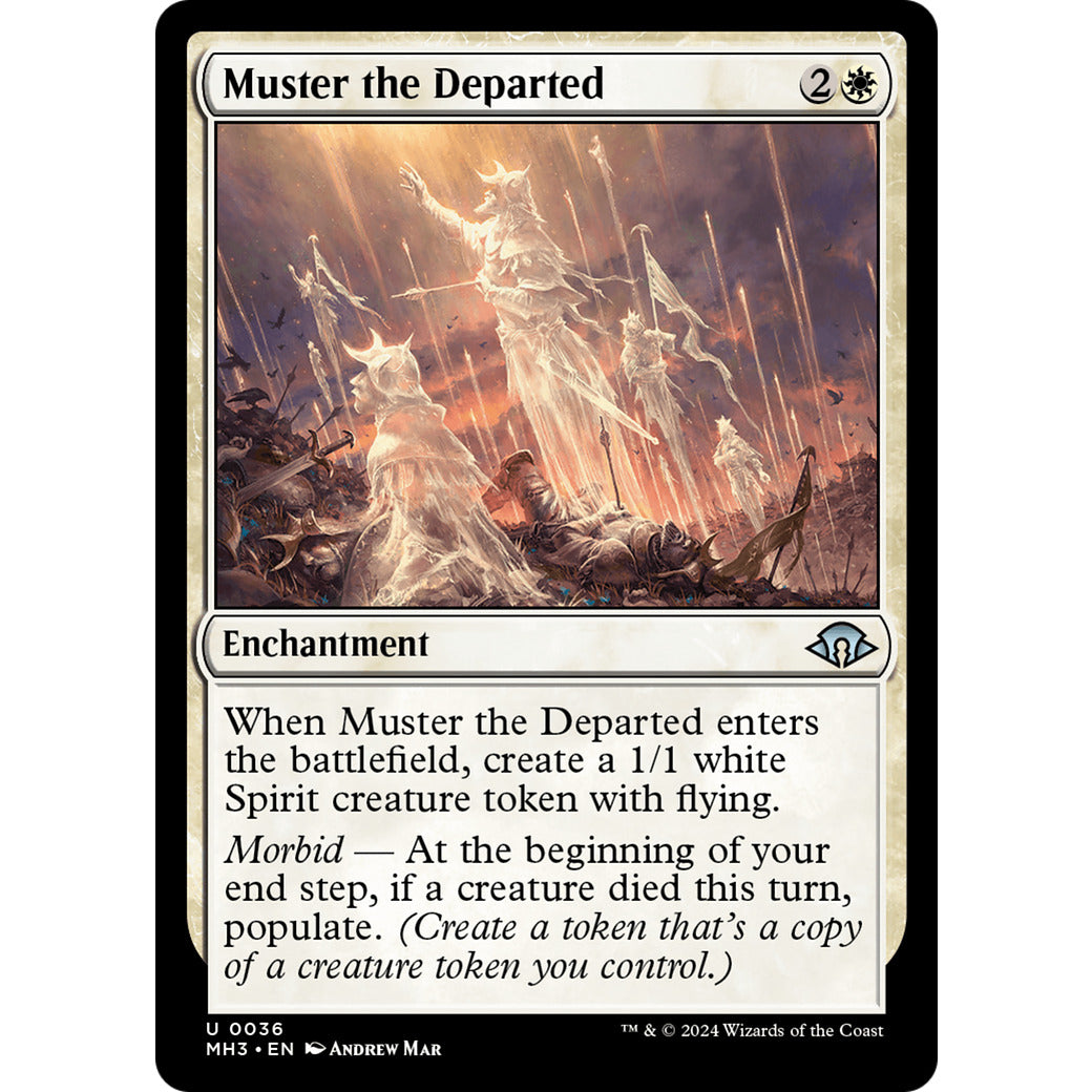 Muster the Departed (Modern Horizons 3) Light Play Foil