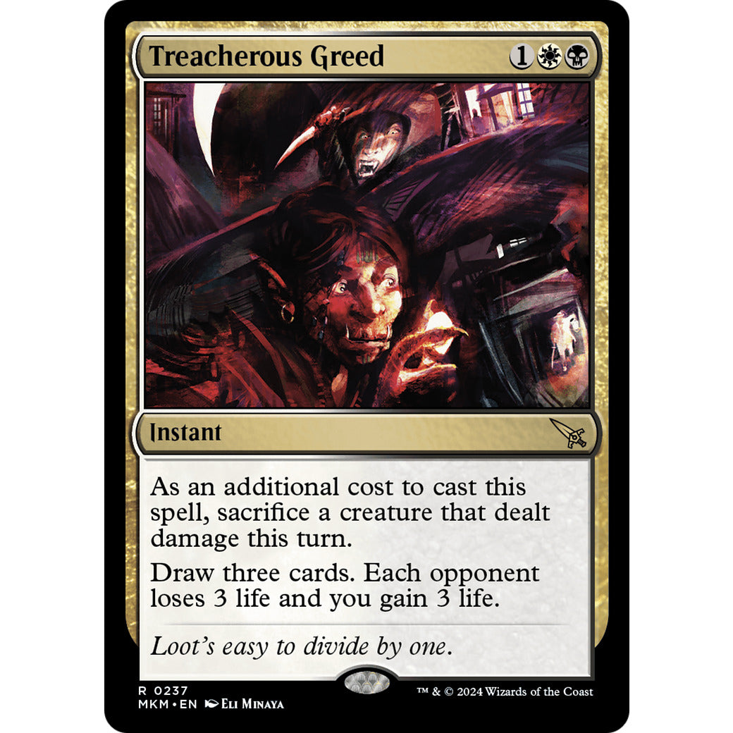 Treacherous Greed (Murders at Karlov Manor) Near Mint Foil