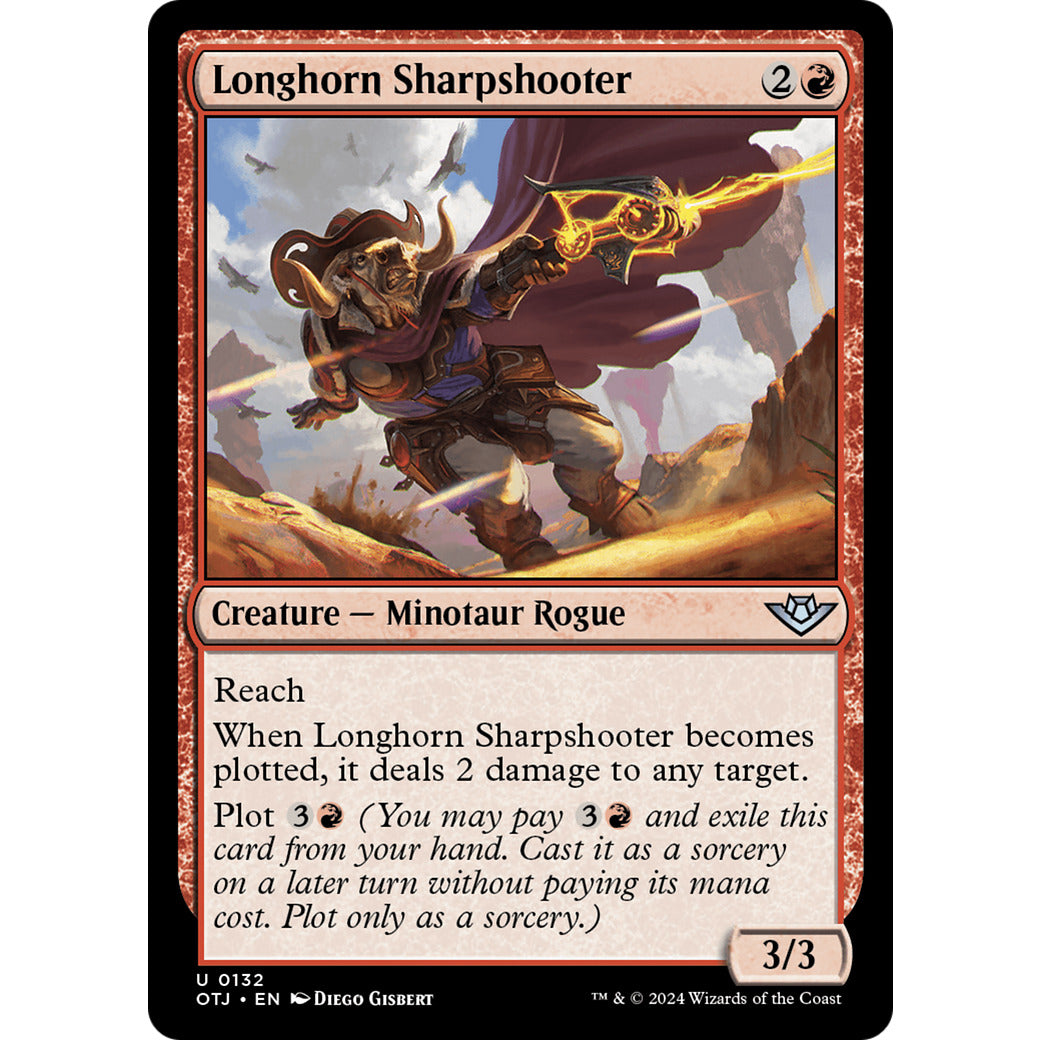 Longhorn Sharpshooter (Outlaws of Thunder Junction) Near Mint Foil