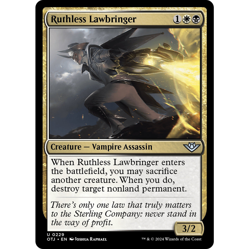 Ruthless Lawbringer (Outlaws of Thunder Junction) Light Play Foil