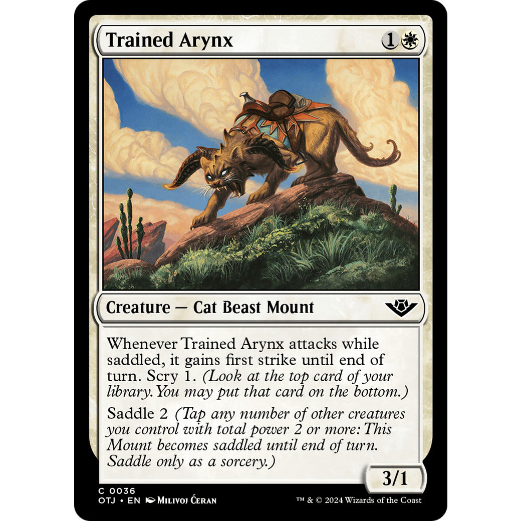 Trained Arynx (Outlaws of Thunder Junction) Light Play Foil