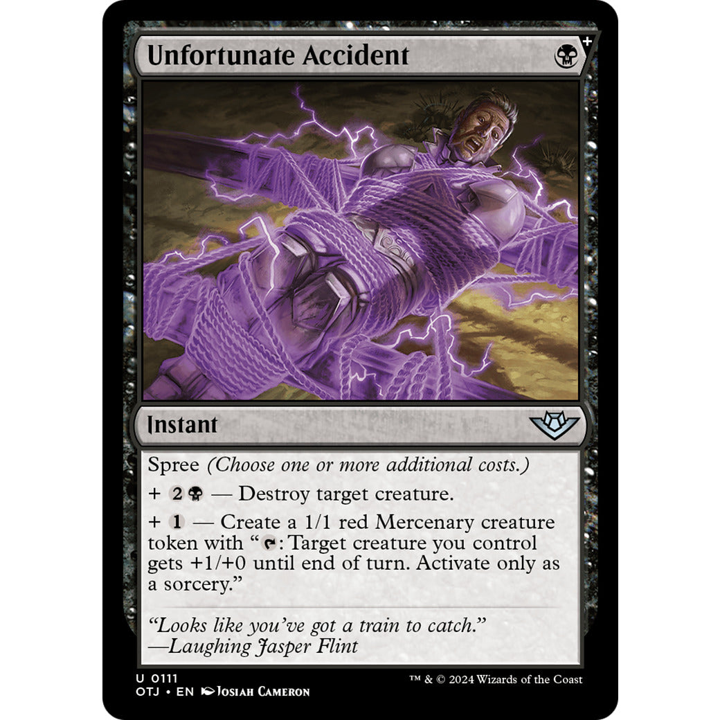 Unfortunate Accident (Outlaws of Thunder Junction) Light Play Foil