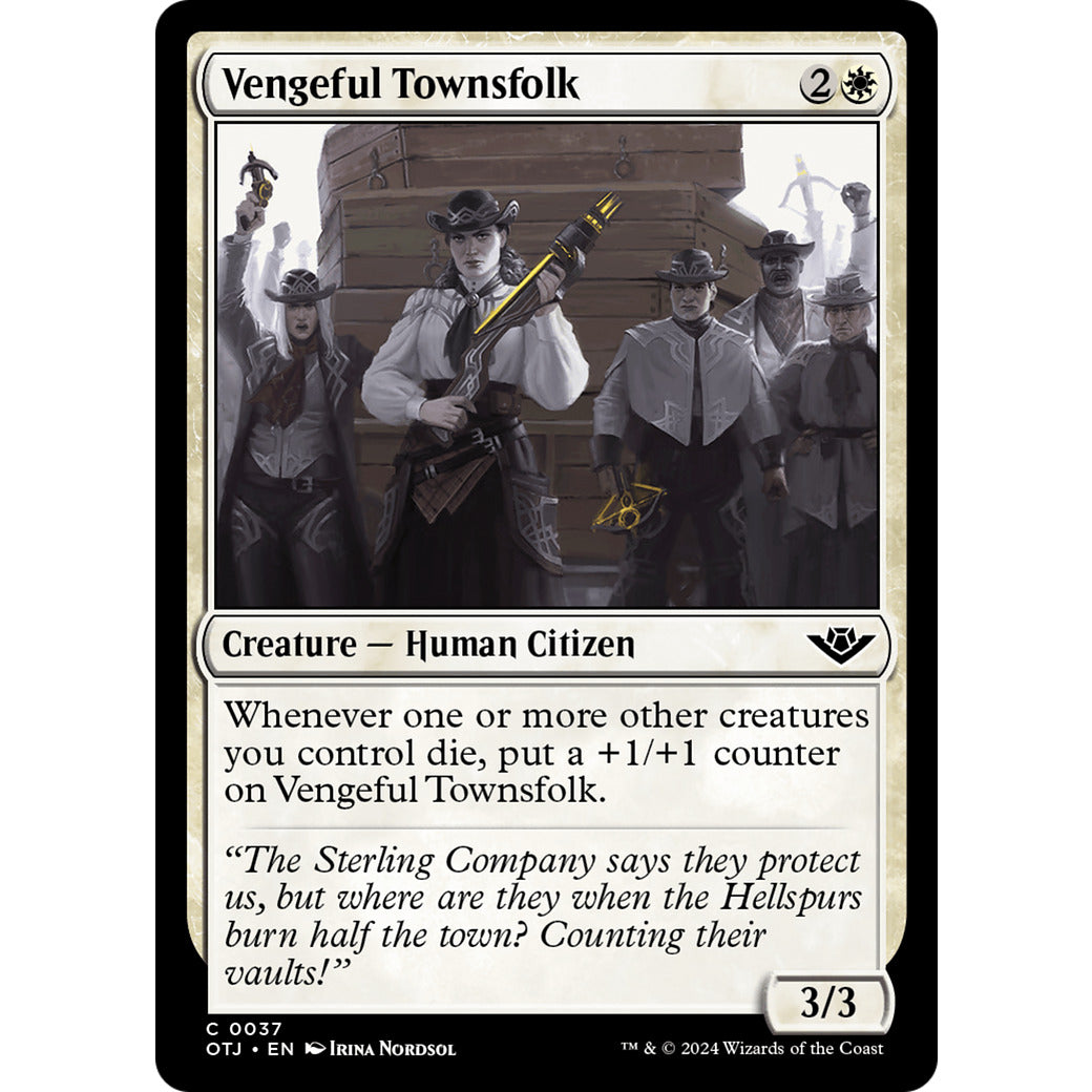 Vengeful Townsfolk (Outlaws of Thunder Junction) Light Play Foil