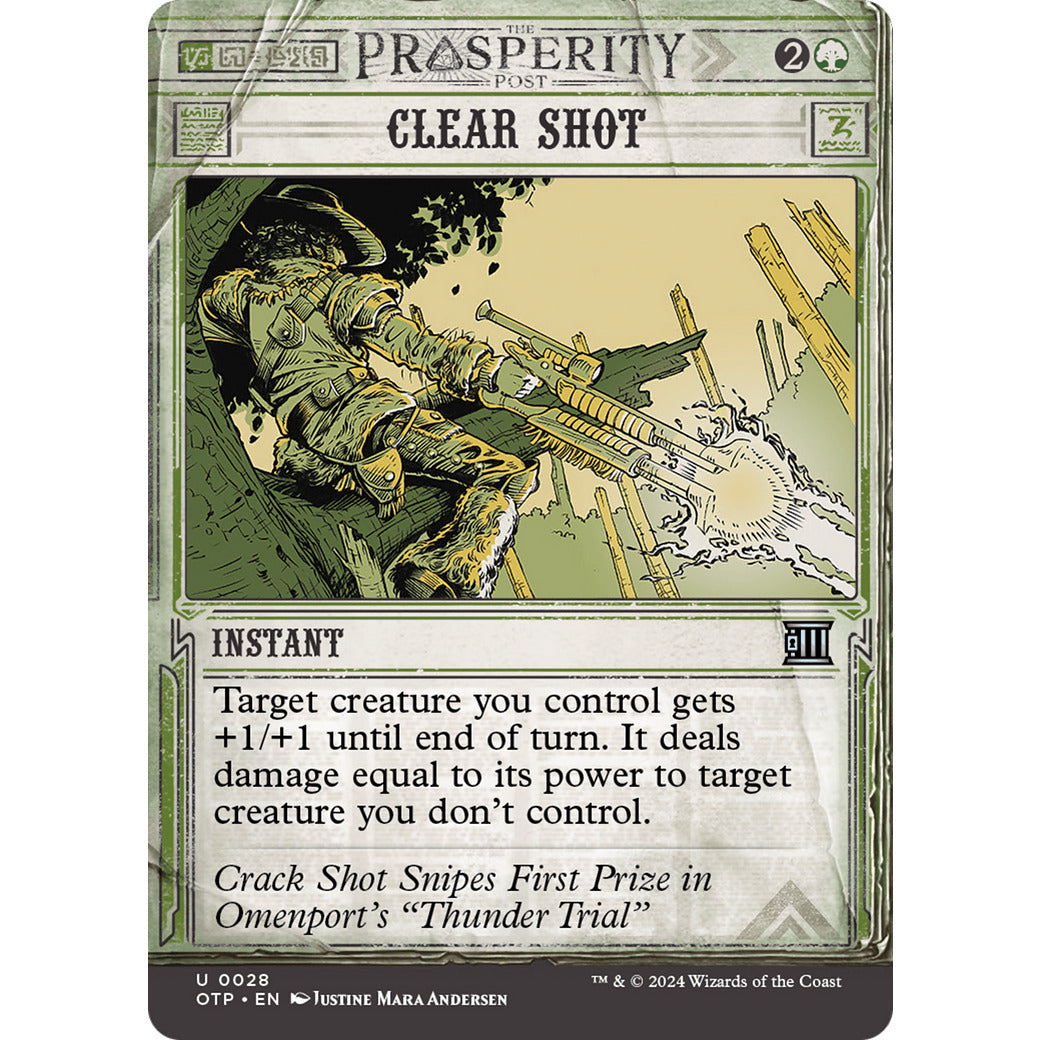 Clear Shot (Outlaws of Thunder Junction: Breaking News) Near Mint Foil
