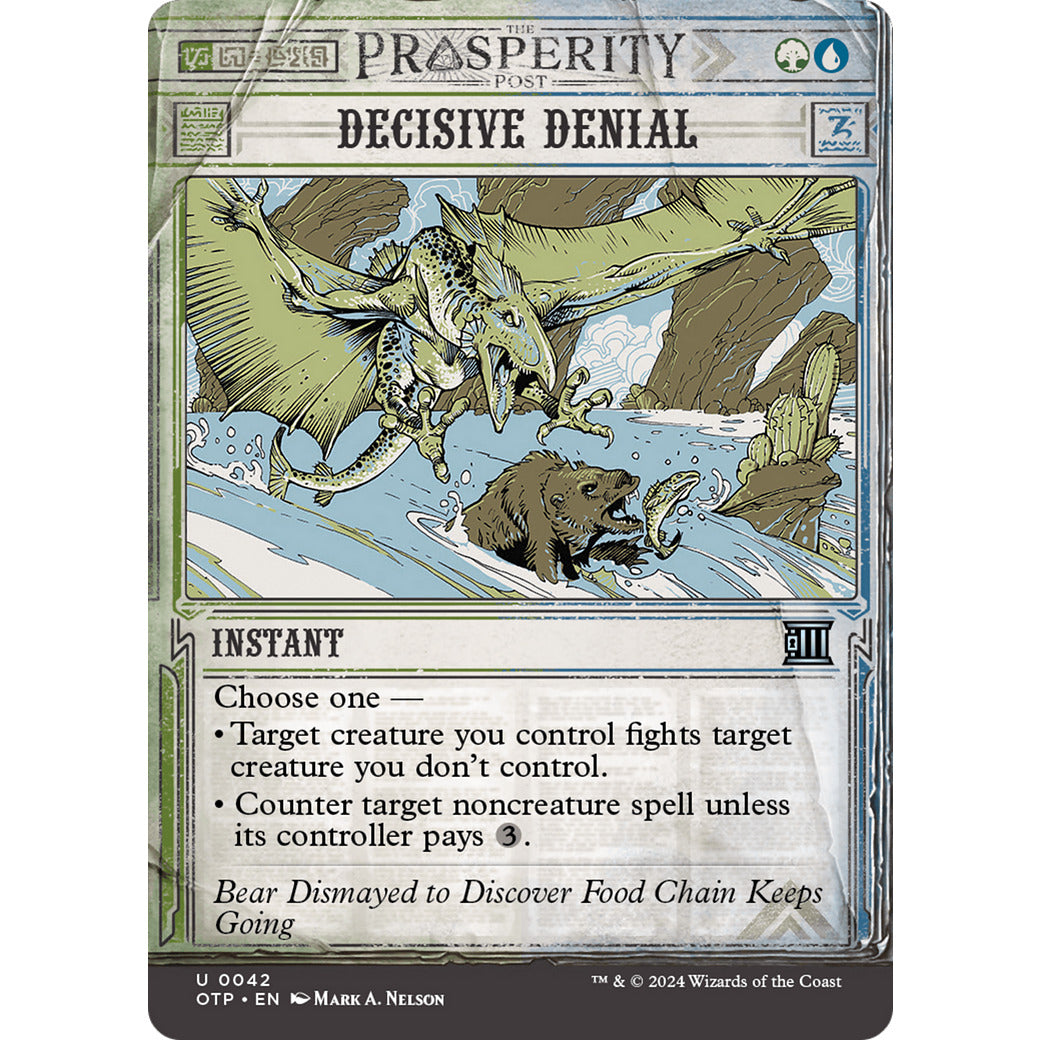 Decisive Denial (Outlaws of Thunder Junction: Breaking News) Light Play Foil