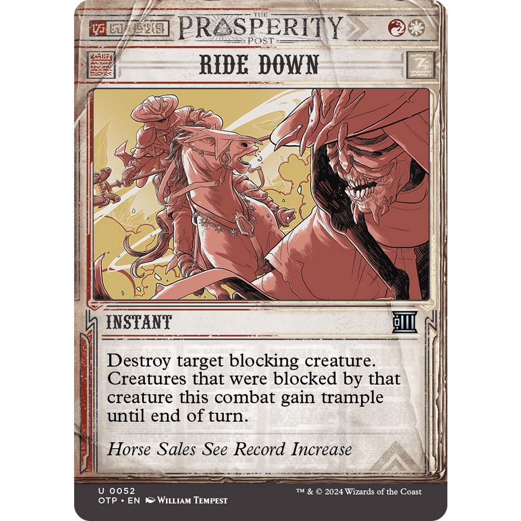 Ride Down (Outlaws of Thunder Junction: Breaking News) Near Mint Foil