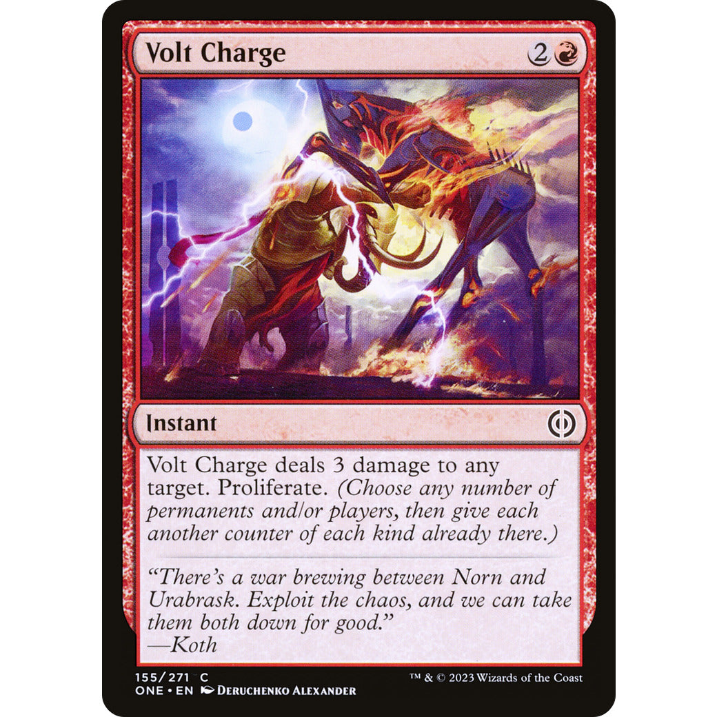 Volt Charge (Phyrexia: All Will Be One) Near Mint Foil