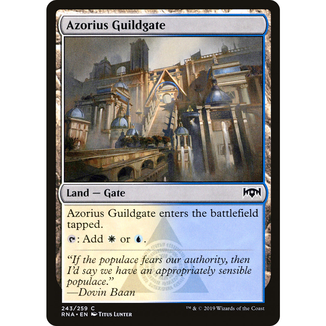 Azorius Guildgate 2 (Ravnica Allegiance) Light Play Foil
