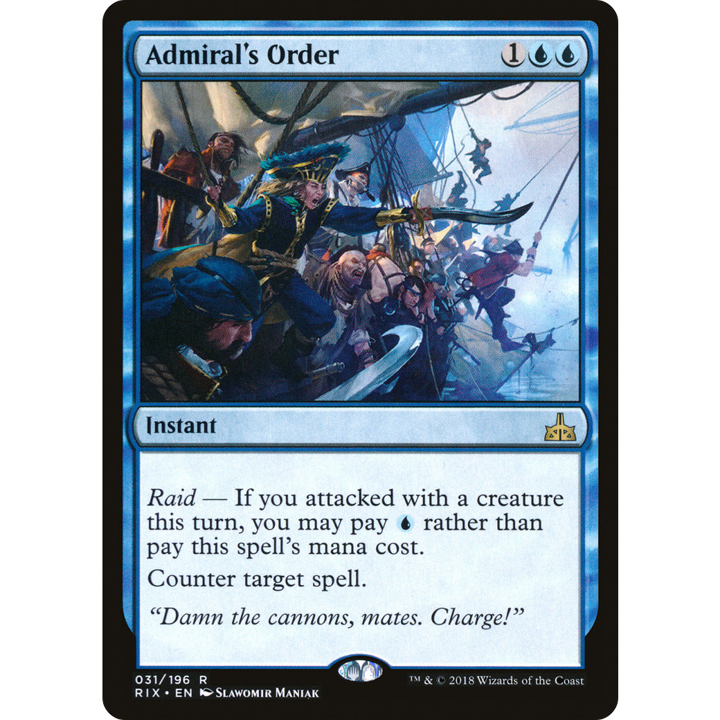 Admiral's Order (Rivals of Ixalan) Light Play