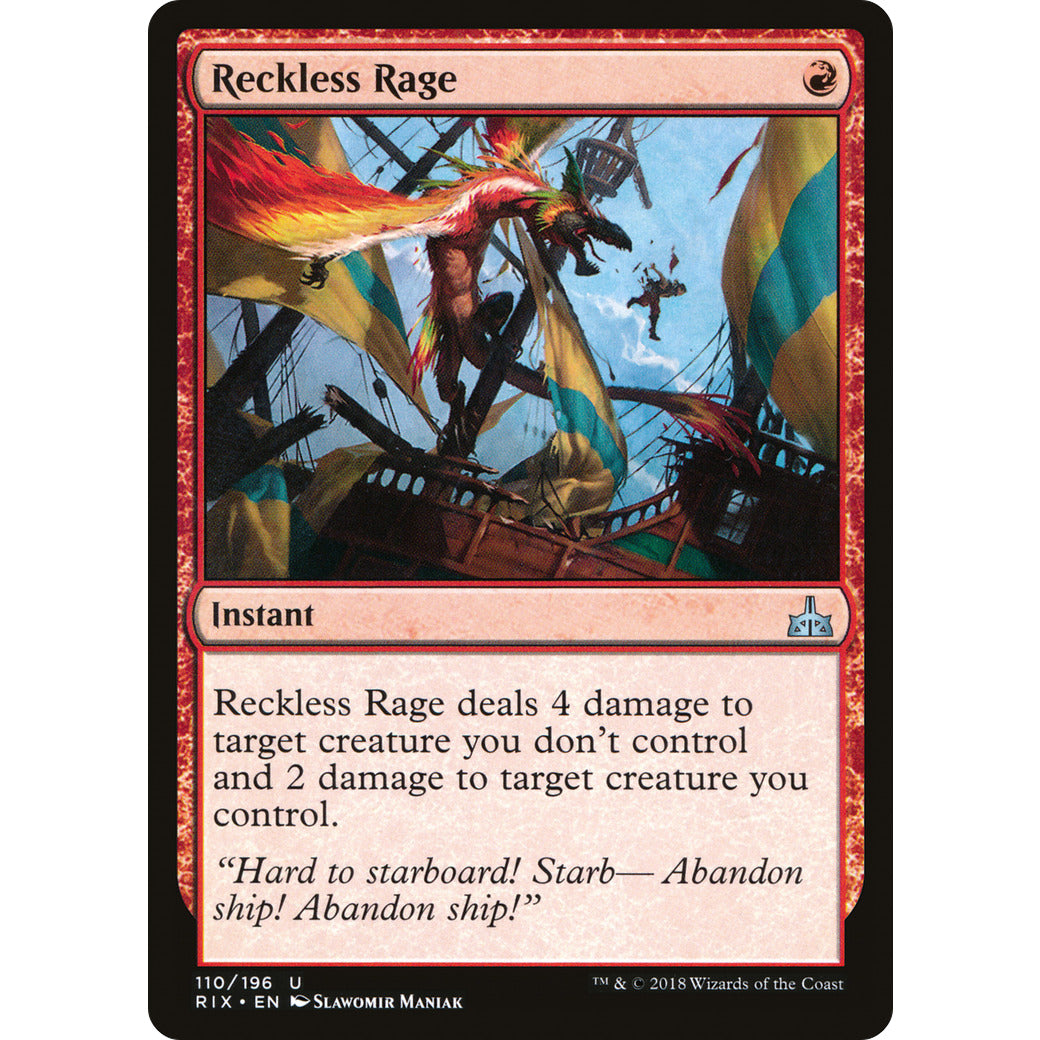 Reckless Rage (Rivals of Ixalan) Light Play