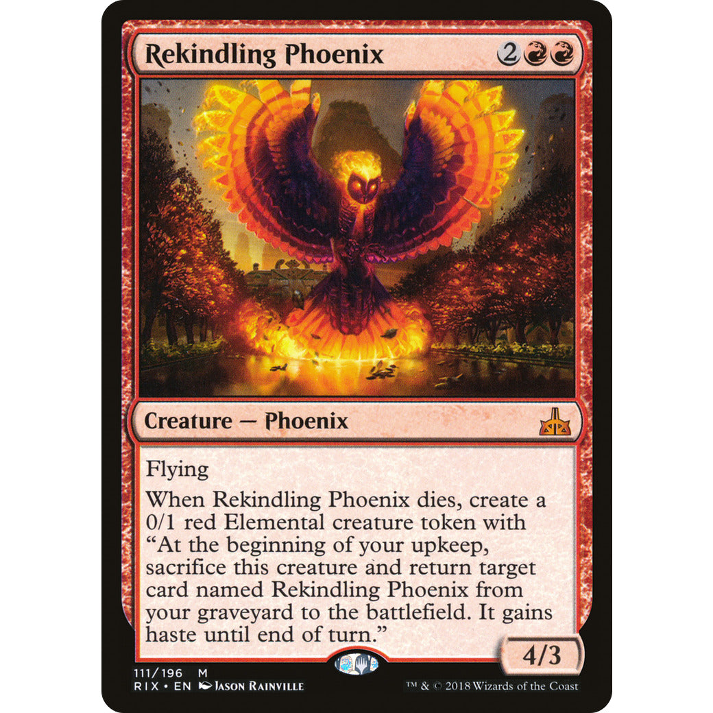 Rekindling Phoenix (Rivals of Ixalan) Light Play