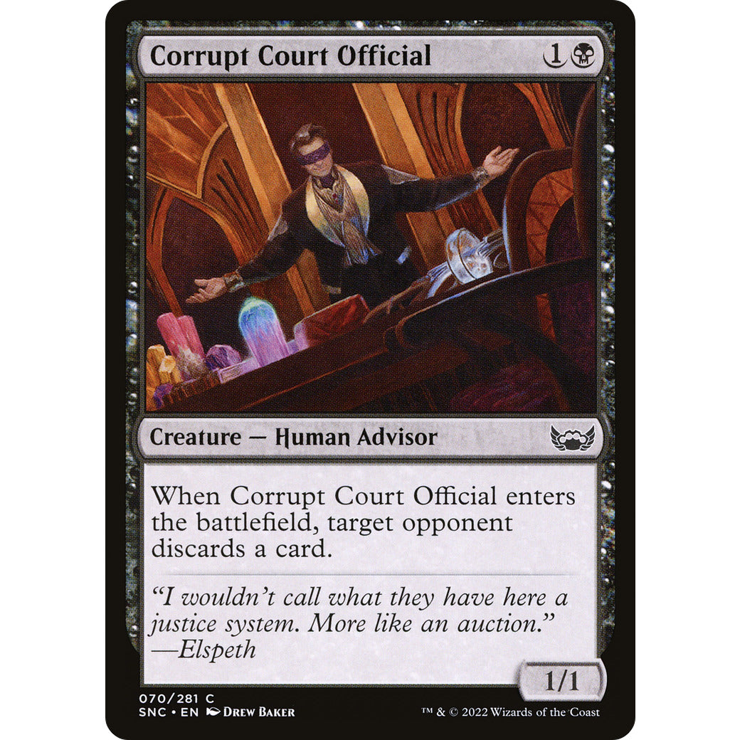 Corrupt Court Official (Streets of New Capenna) Light Play Foil