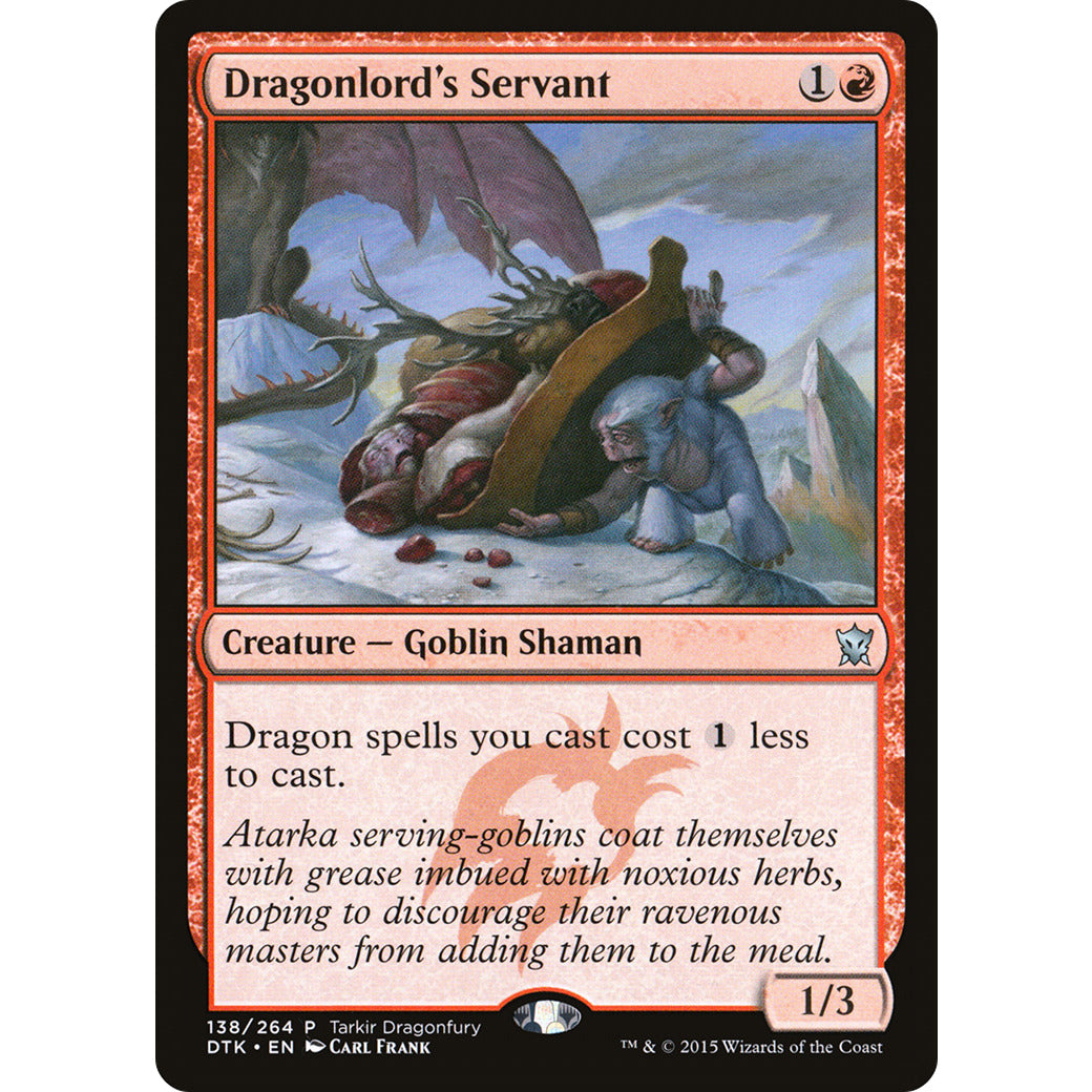 Dragonlord's Servant (Promos: Tarkir Dragonfury) Light Play