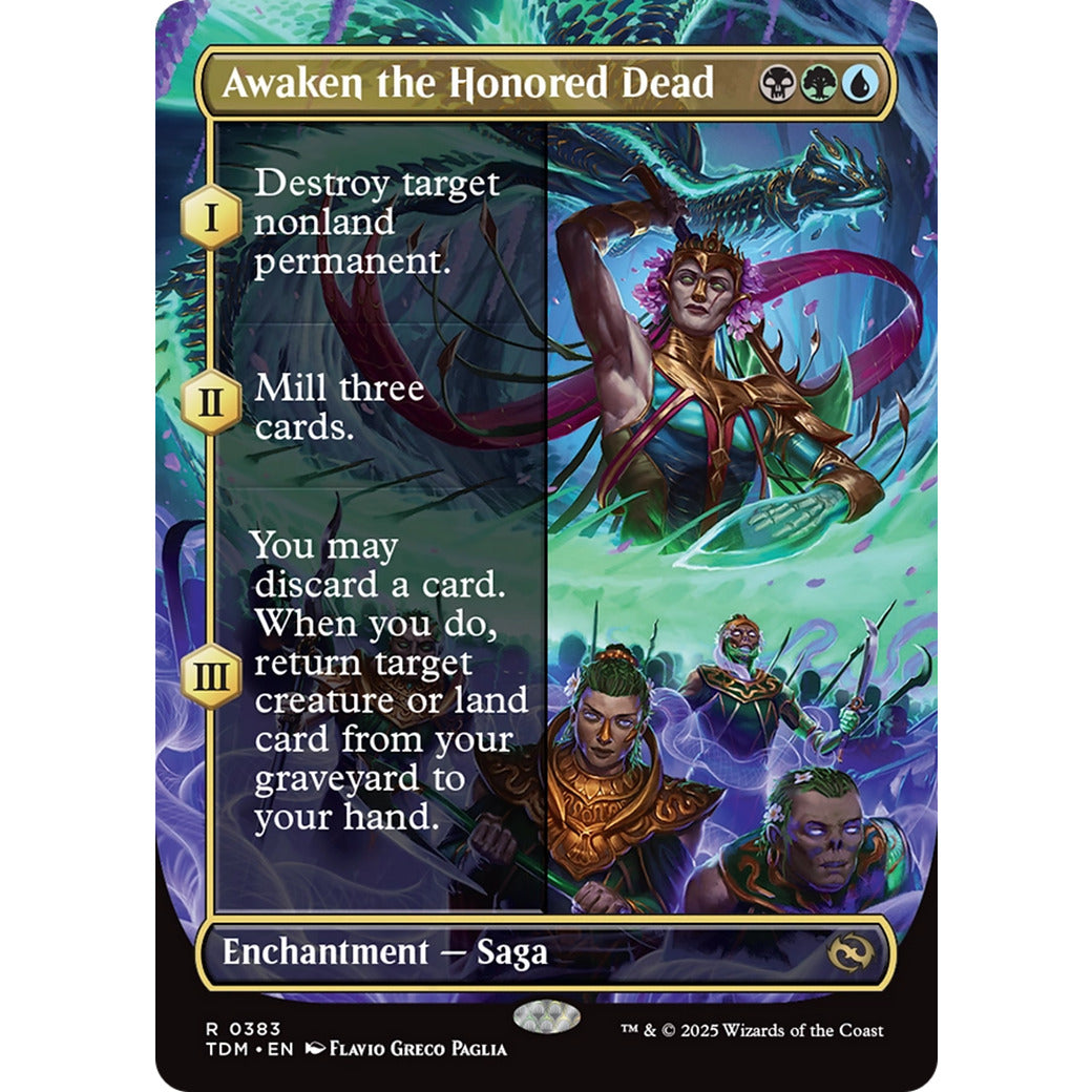 Awaken the Honored Dead (Borderless) (Tarkir: Dragonstorm) Near Mint Foil