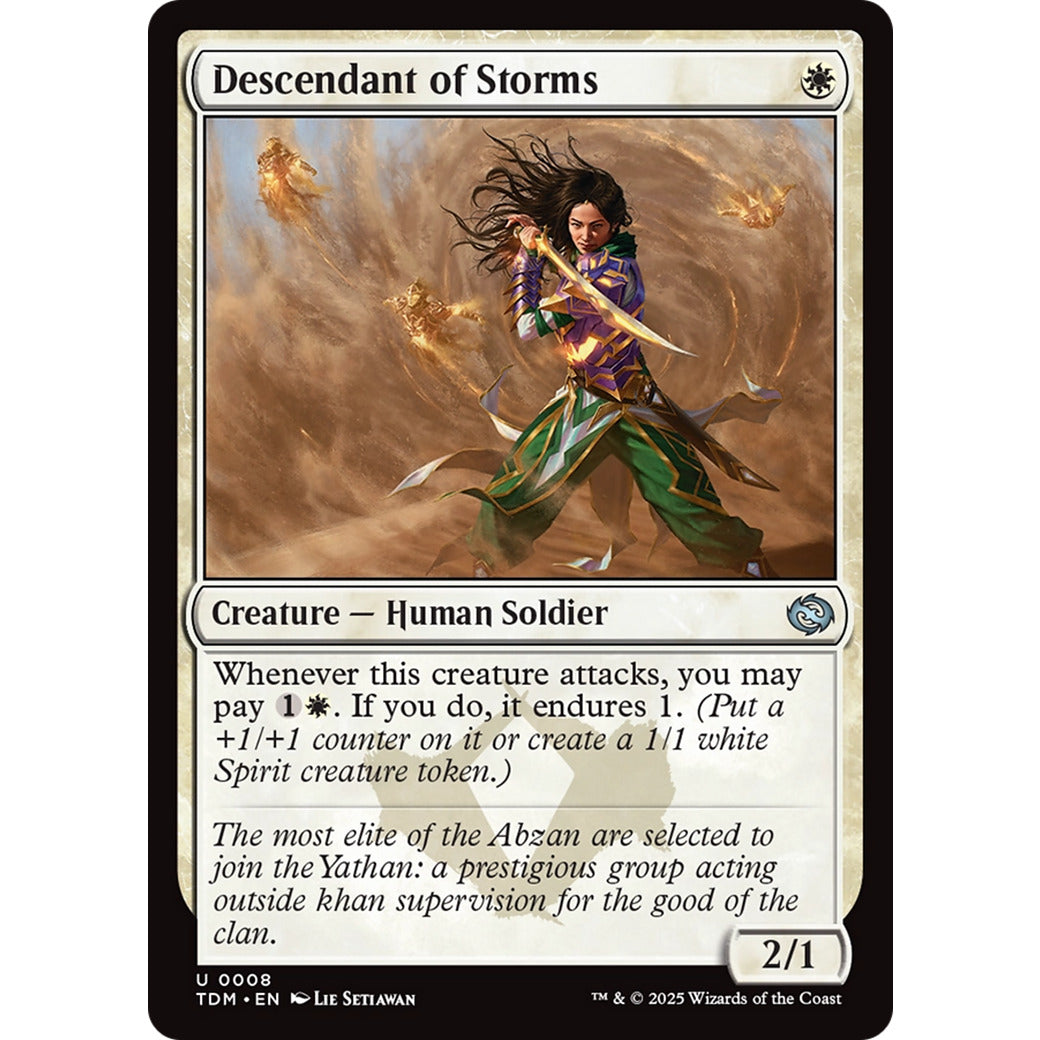 Descendant of Storms (Tarkir: Dragonstorm) Near Mint Foil