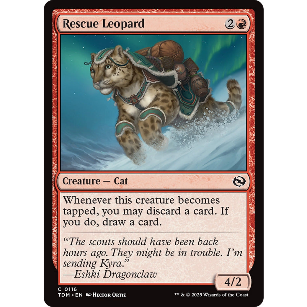 Rescue Leopard (Tarkir: Dragonstorm) Near Mint Foil