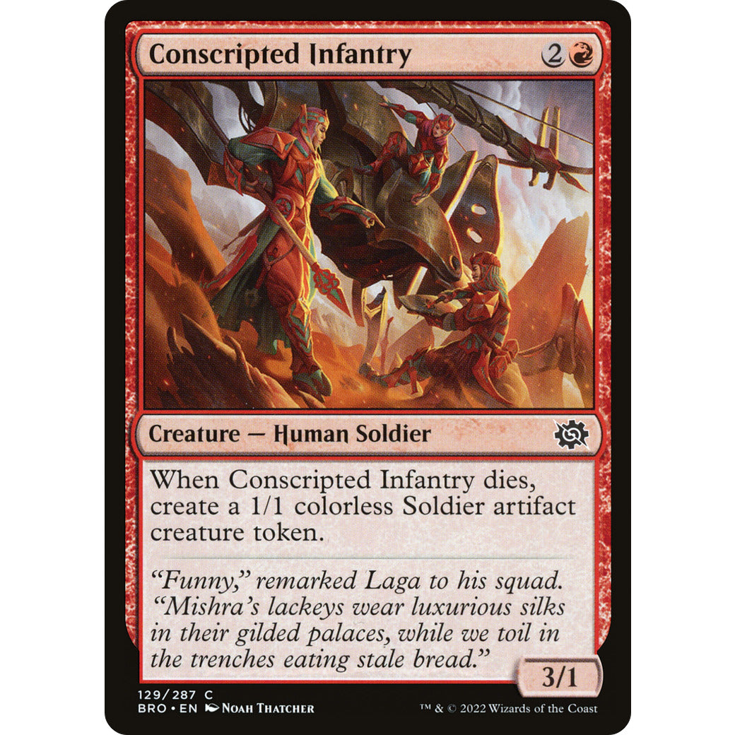 Conscripted Infantry (The Brothers' War) Near Mint Foil
