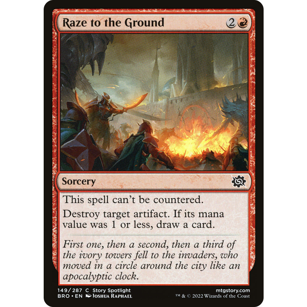 Raze to the Ground (The Brothers' War) Near Mint Foil