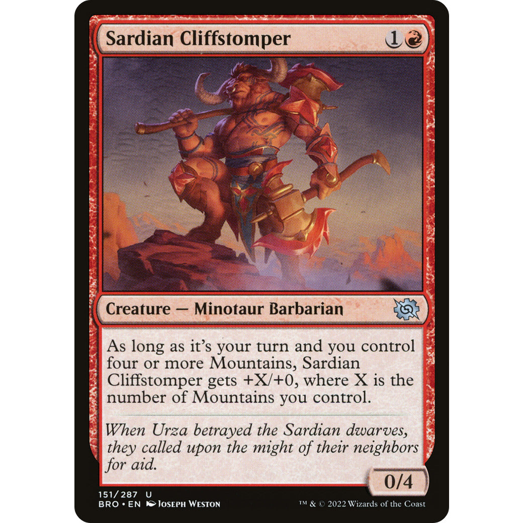 Sardian Cliffstomper (The Brothers' War) Near Mint Foil
