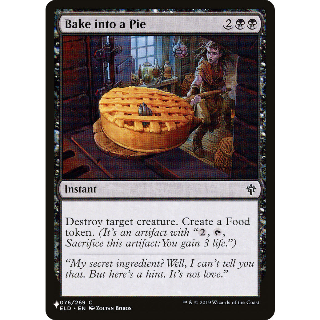 Bake into a Pie (The List) Light Play