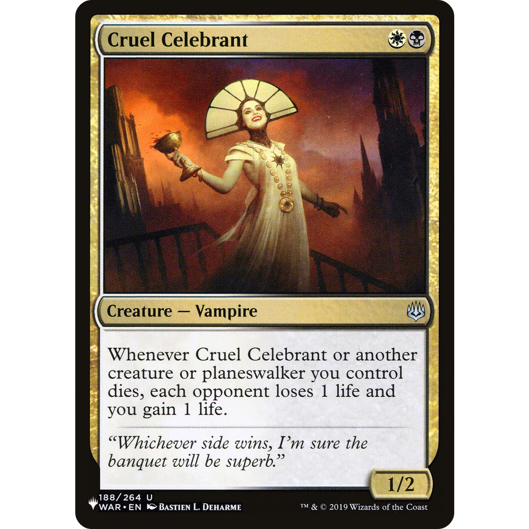 Cruel Celebrant (The List) Light Play