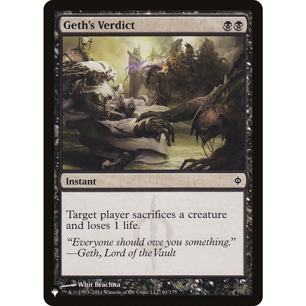 Geth's Verdict (The List) Light Play
