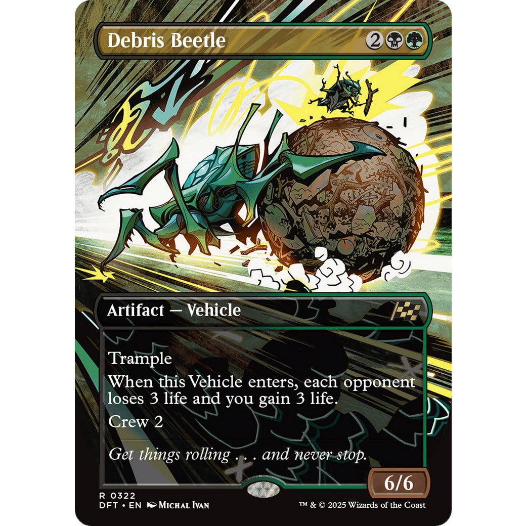 Debris Beetle (Borderless) (Aetherdrift) Light Play Foil