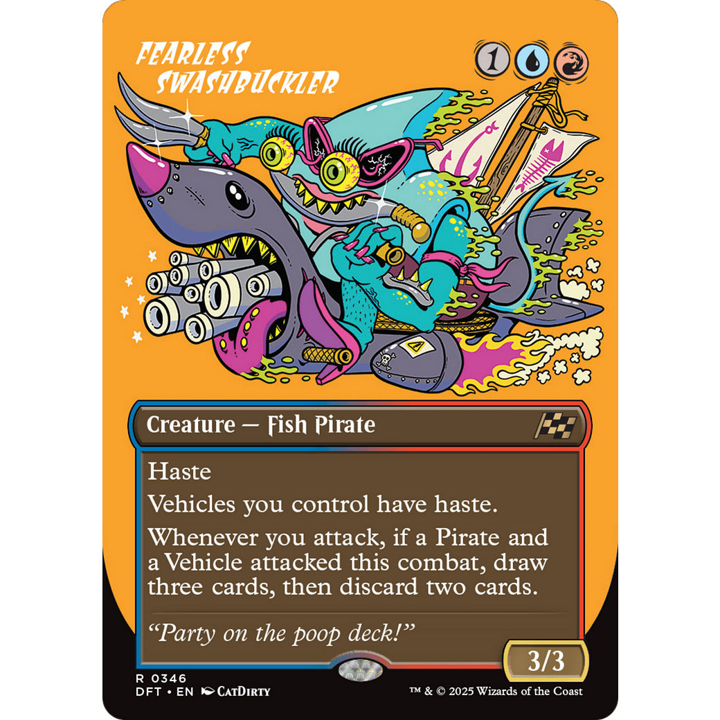 Fearless Swashbuckler (borderless) (Aetherdrift) Near Mint Foil