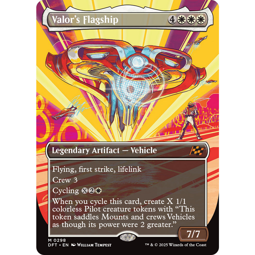 Valor's Flagship (Borderless) (Aetherdrift) Near Mint Foil
