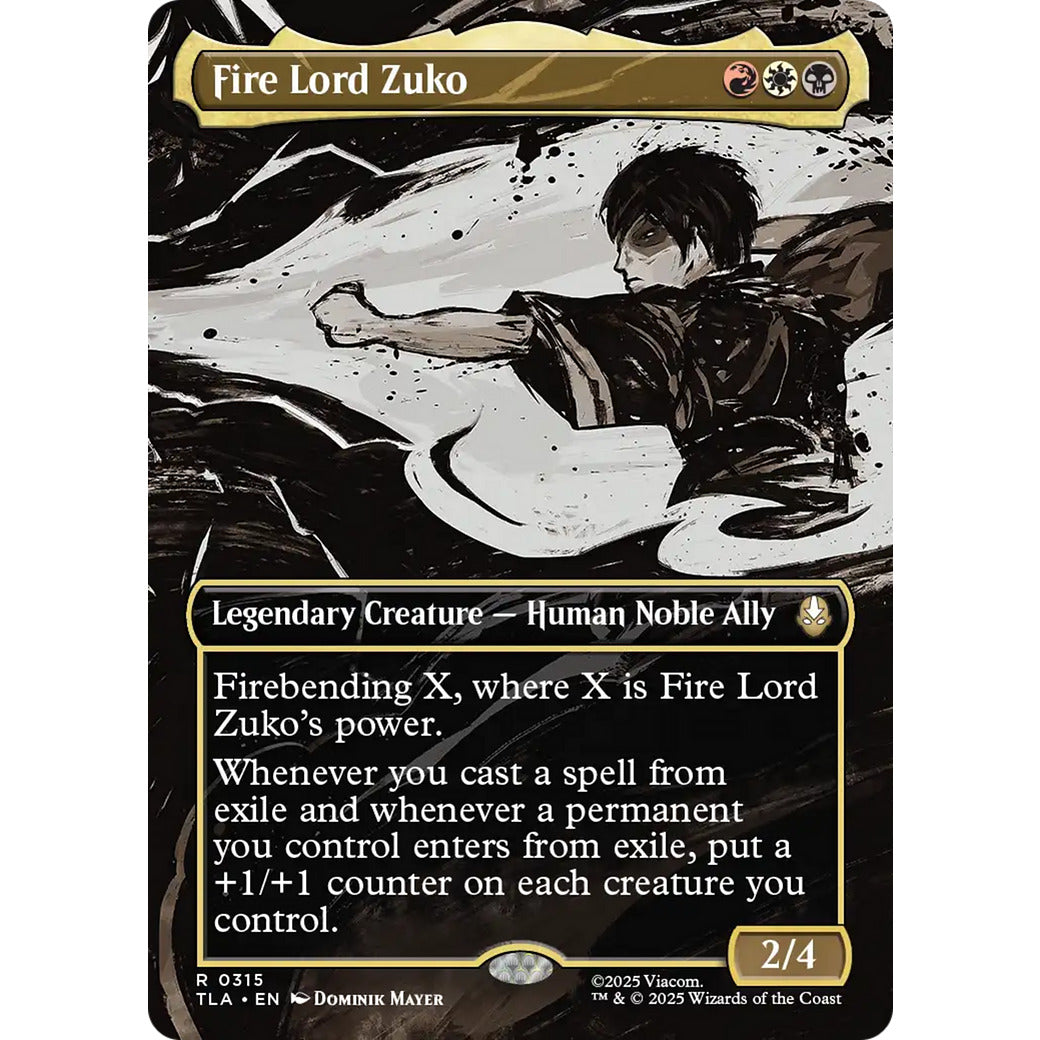 Fire Lord Zuko (Borderless) (Avatar: The Last Airbender) Near Mint