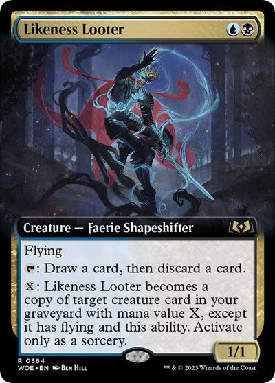 Likeness Looter (Extended Art) (Wilds of Eldraine) Near Mint Foil
