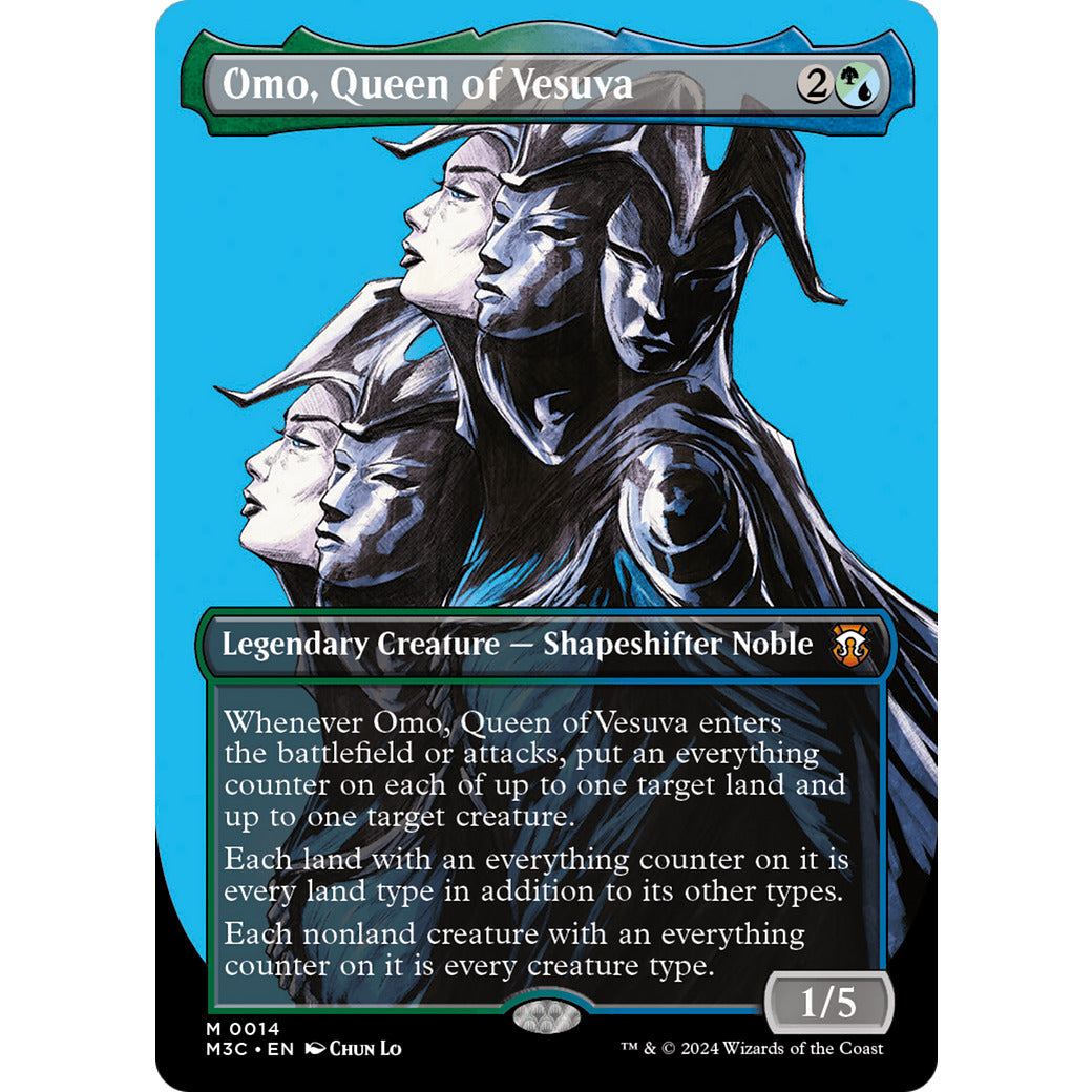 Omo, Queen of Vesuva (Borderless) (Commander: Modern Horizons 3) Light Play