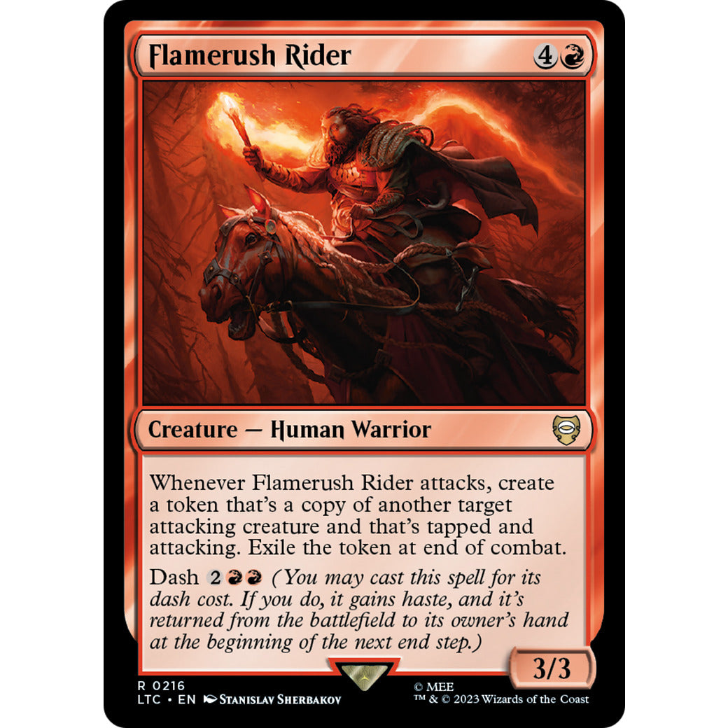Flamerush Rider (Commander: The Lord of the Rings: Tales of Middle-earth) Light Play