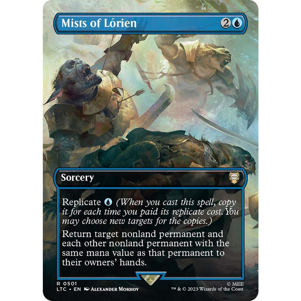 Mists of Lorien (Borderless) (Commander: The Lord of the Rings: Tales of Middle-earth) Light Play