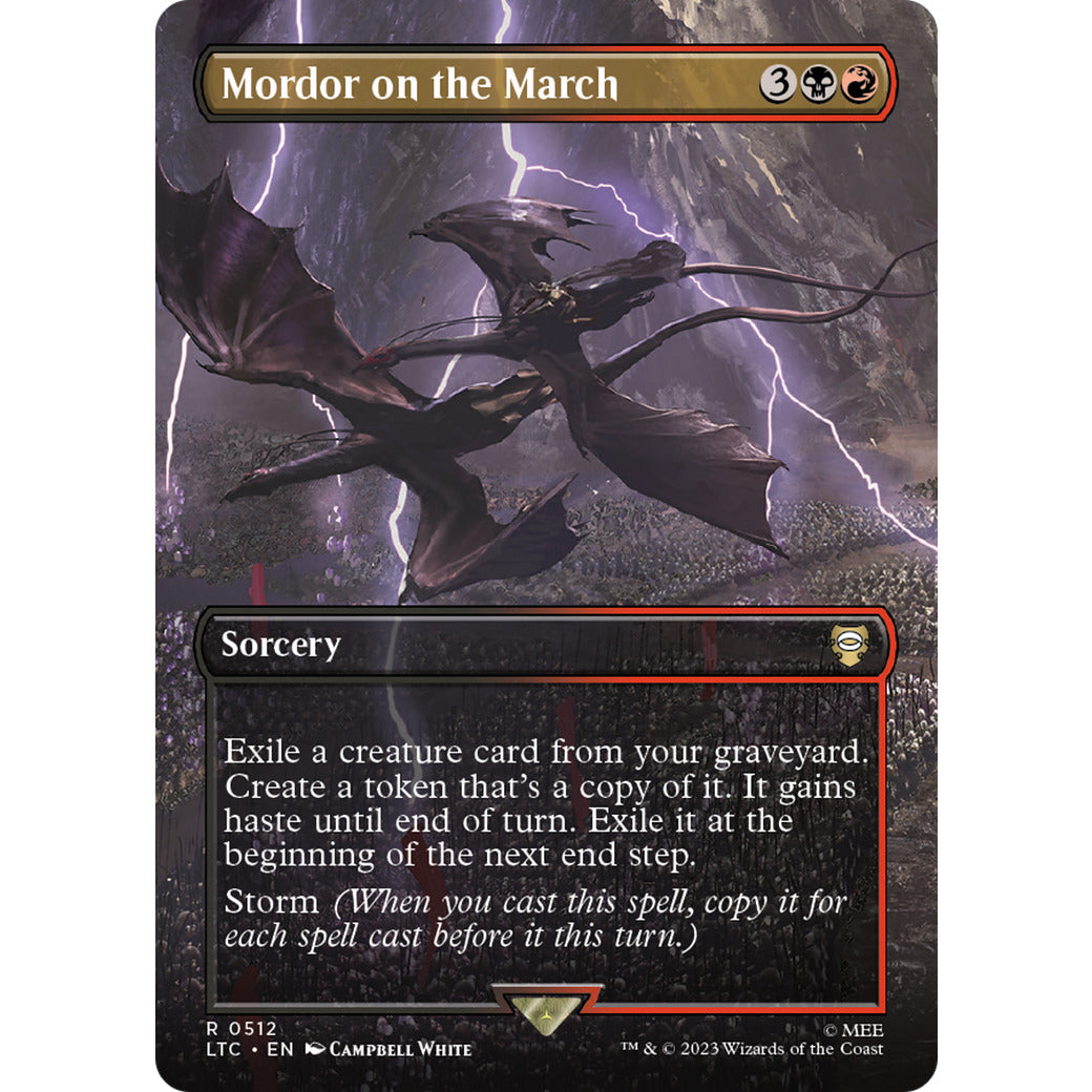 Mordor on the March (Borderless) (Commander: The Lord of the Rings: Tales of Middle-earth) Light Play