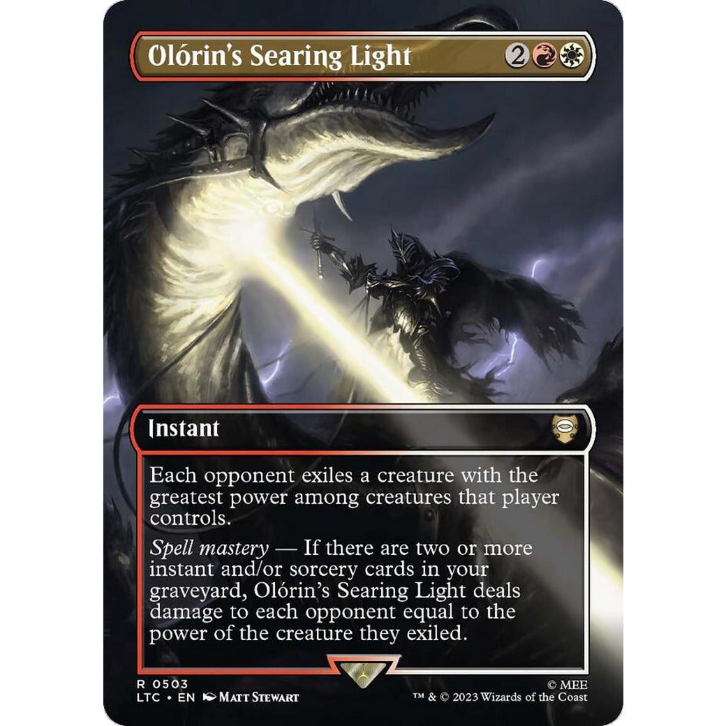 Olorin's Searing Light (Borderless) (Commander: The Lord of the Rings: Tales of Middle-earth) Light Play
