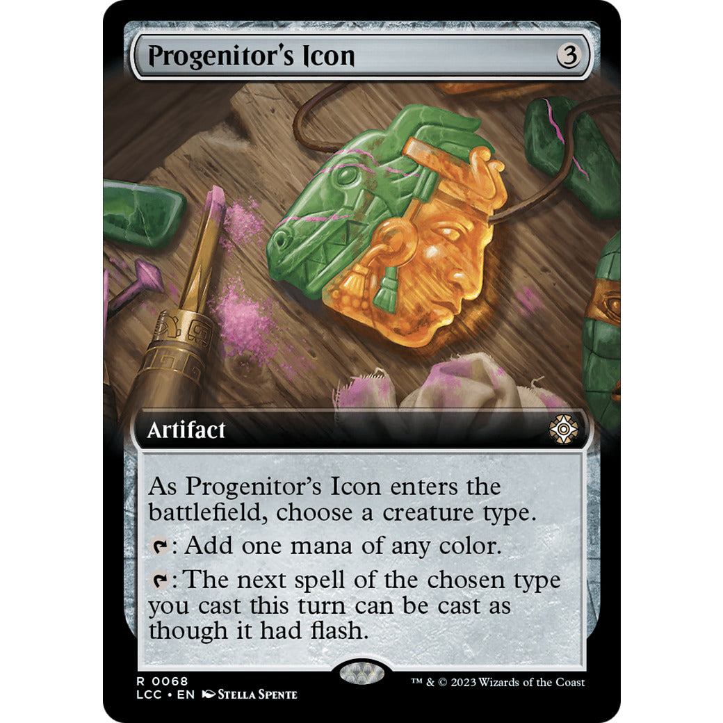 Progenitor's Icon (Extended Art) (Commander: The Lost Caverns of Ixalan) Light Play