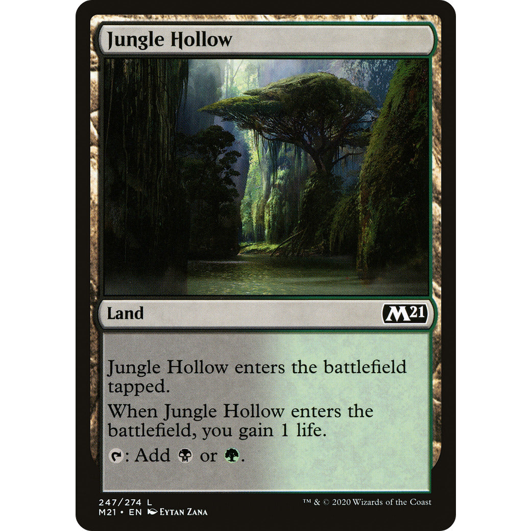 Jungle Hollow (Magic 2021 Core Set) Light Play Foil