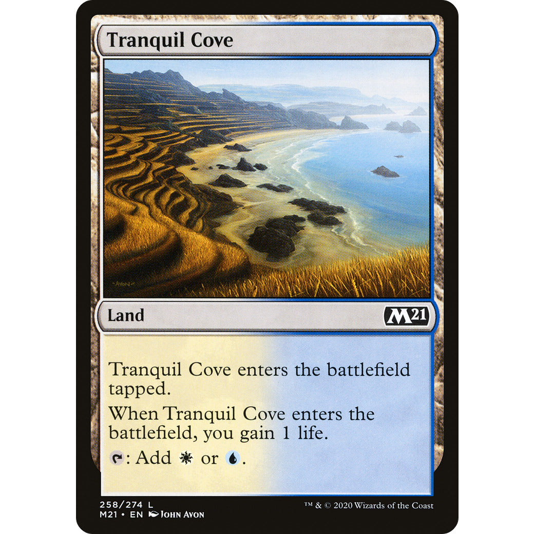 Tranquil Cove (Magic 2021 Core Set) Light Play Foil