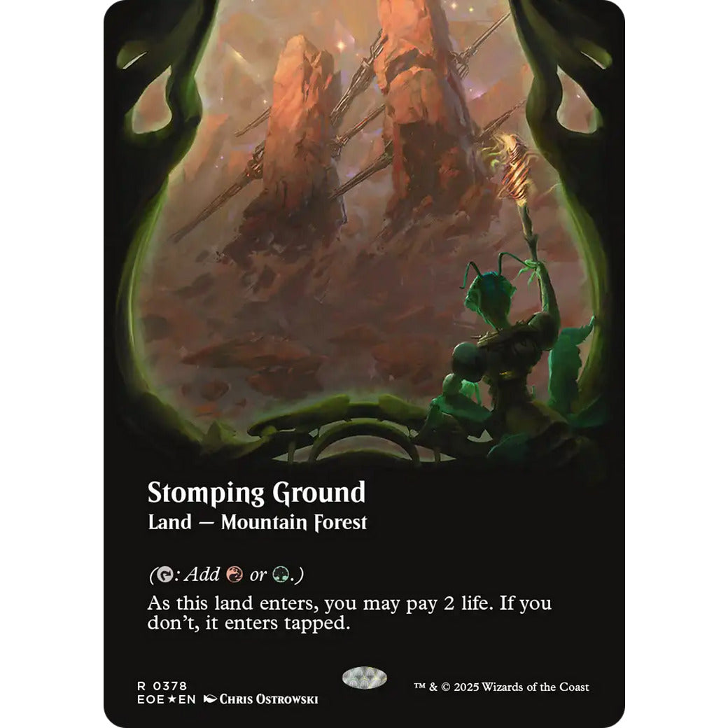 Stomping Ground (Borderless) (Galaxy Foil) (Edge of Eternities) Near Mint Foil